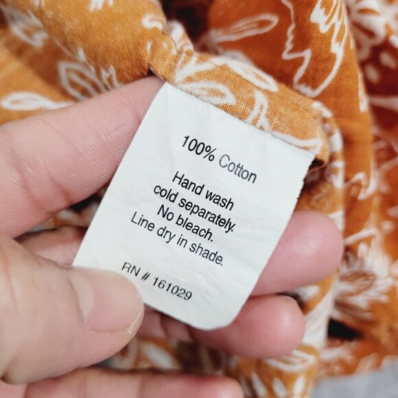 Mata Traders Orange Floral Maxi Sundress Straps Cotton Womens L - Picture 5 of 9